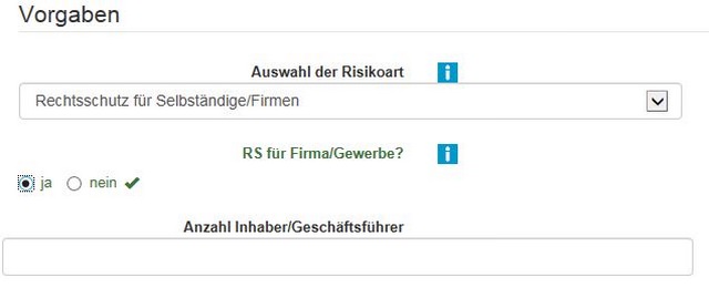 Berechnung Rechtsschutz für Selbstständige