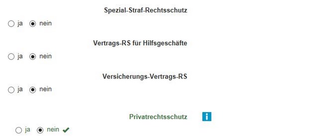 Berechnung Rechtsschutz für Selbstständige